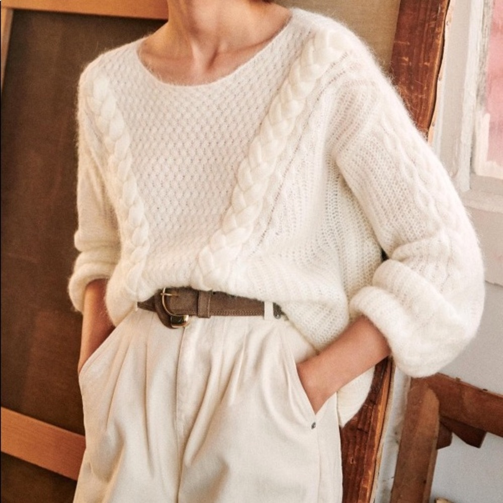 Sezane Philomene Jumper Ecru M